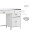 Scranton & Co Desk With Side Storage & 4 Drawers in White Finish