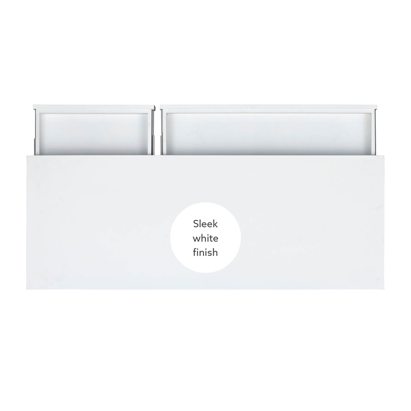 Scranton & Co Desk With Side Storage & 4 Drawers in White Finish