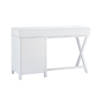 Scranton & Co Desk With Side Storage & 4 Drawers in White Finish