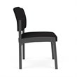 Scranton & Co Armless Guest Chair with Steel Frame in Open House Black