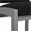 Scranton & Co Armless Guest Chair with Steel Frame in Open House Black
