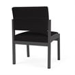 Scranton & Co Armless Guest Chair with Steel Frame in Open House Black