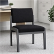 Scranton & Co Armless Guest Chair with Steel Frame in Open House Black