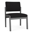 Scranton & Co Armless Guest Chair with Steel Frame in Open House Black