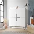 Scranton & Co Engineered Wood 4-Shelf Low Cabinet in White