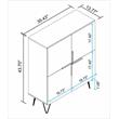 Scranton & Co Engineered Wood 4-Shelf Low Cabinet in White