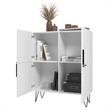 Scranton & Co Engineered Wood 4-Shelf Low Cabinet in White