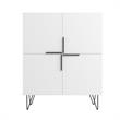 Scranton & Co Engineered Wood 4-Shelf Low Cabinet in White