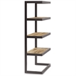 Scranton & Co Acacia Wood Metal Bookcase in Distressed Golden Wheat