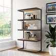 Scranton & Co Acacia Wood Metal Bookcase in Distressed Golden Wheat