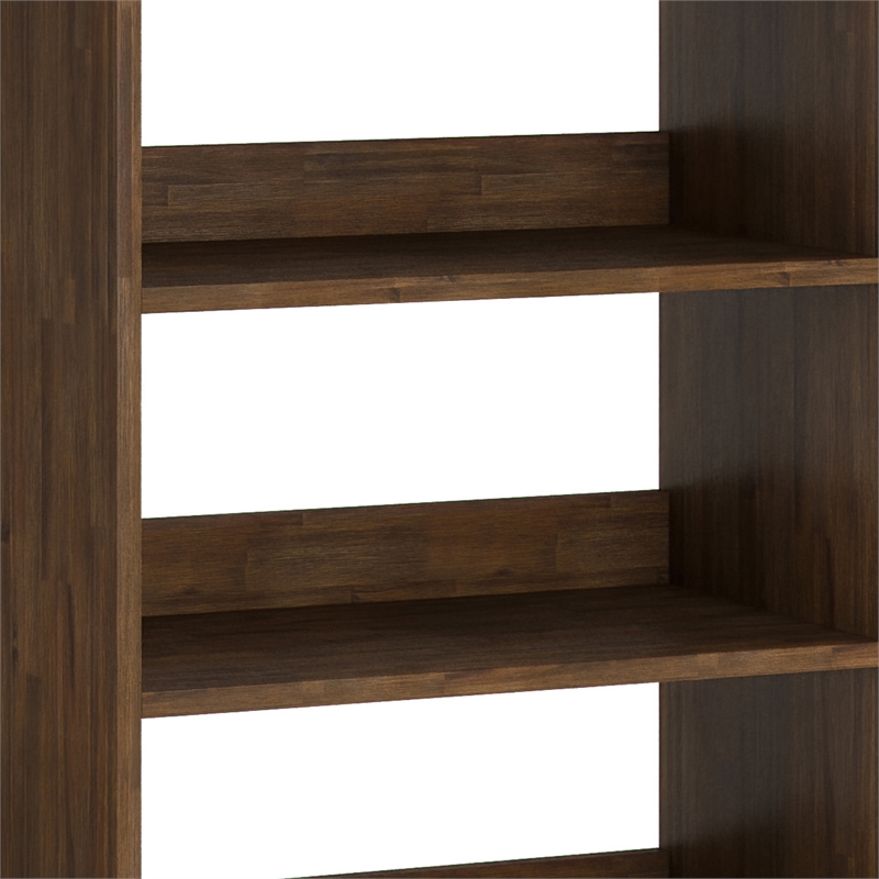 Scranton & Co Acacia Wood & Metal Bookcase in Rustic Natural Aged Brown