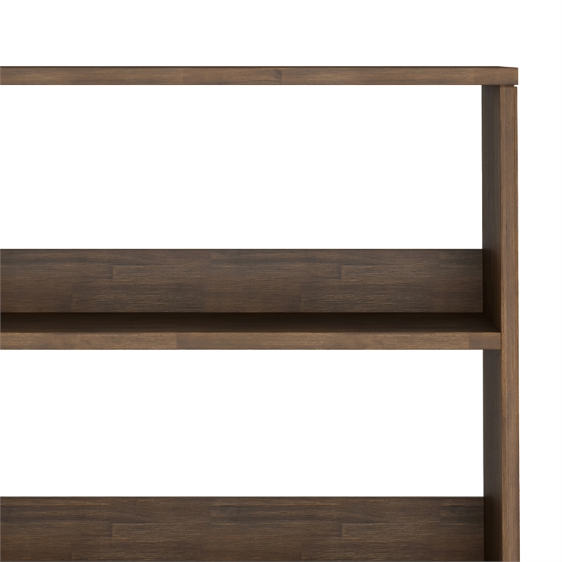 Scranton & Co Acacia Wood & Metal Bookcase in Rustic Natural Aged Brown