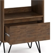 Scranton & Co Acacia Wood & Metal Bookcase in Rustic Natural Aged Brown