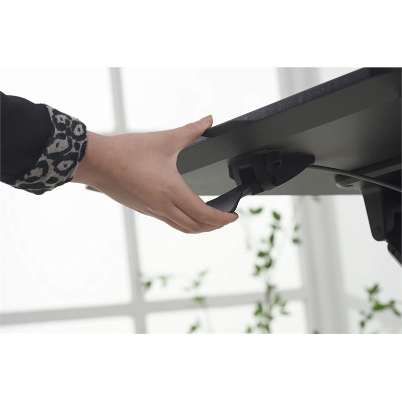 Scranton & Co Mobile Pneumatic Laptop Desk with Metal Frame in Black