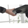 Scranton & Co Mobile Pneumatic Laptop Desk with Metal Frame in Black