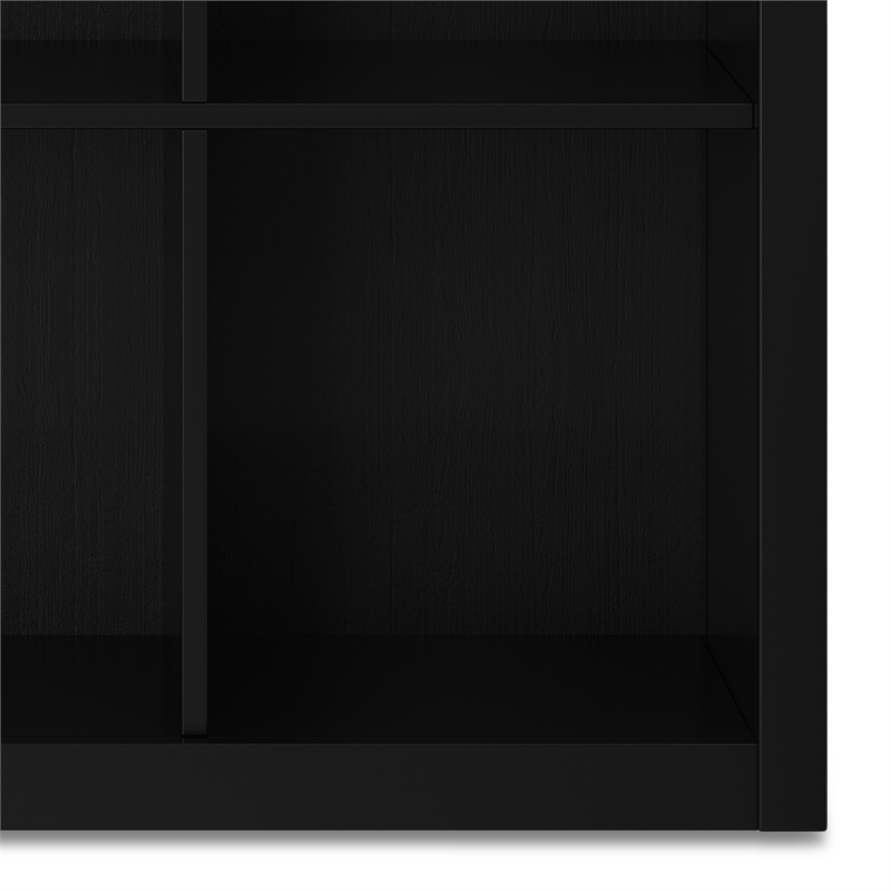 Scranton & Co Solid Wood 9-Cube Bookcase in Black