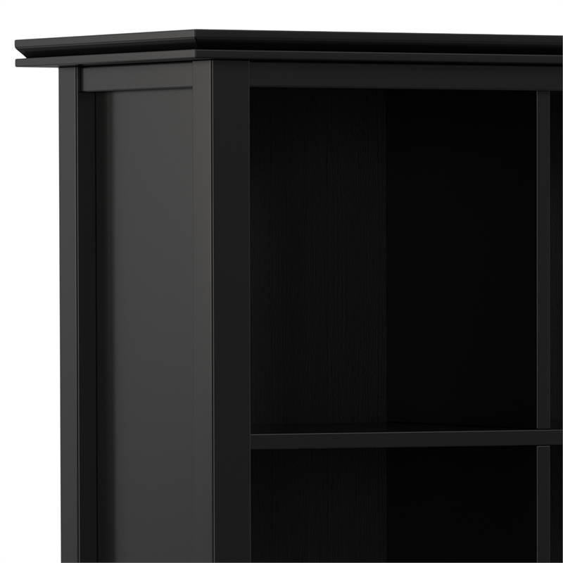 Scranton & Co Solid Wood 9-Cube Bookcase in Black