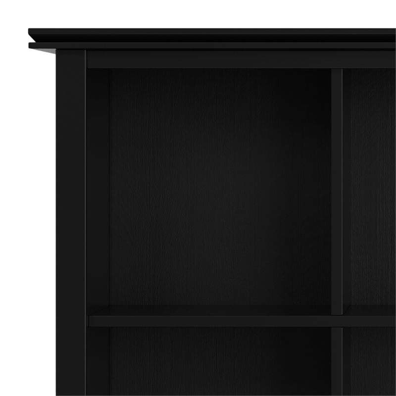 Scranton & Co Solid Wood 9-Cube Bookcase in Black