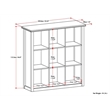 Scranton & Co Solid Wood 9-Cube Bookcase in Black
