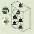 Scranton & Co 5-Cube Reversible Bookcase with Sage Green Finish