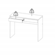 Scranton & Co Wilbur Home Office Writing Desk 2 Drawers Jackson Hickory