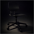 Scranton & Co Modern Adjustable Rolling Office Chair with Black Finish