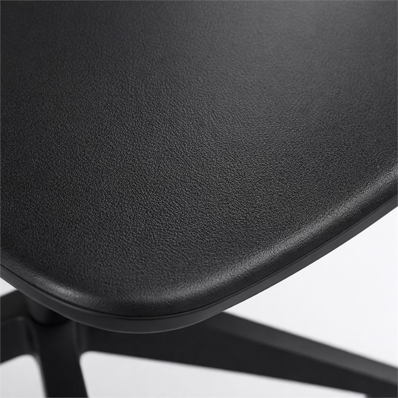 Scranton & Co Modern Adjustable Rolling Office Chair with Black Finish