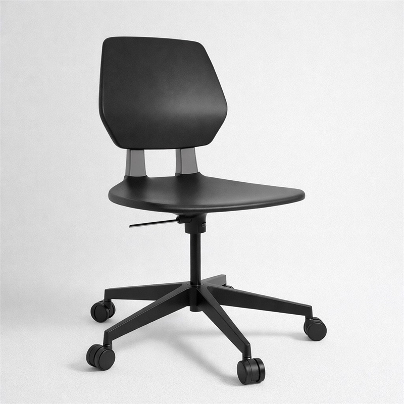 Scranton & Co Modern Adjustable Rolling Office Chair with Black Finish