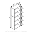 Scranton & Co 5-Tier Reversible Open Shelf Bookcase in French Oak Finish