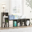 Scranton & Co 5-Tier Reversible Open Shelf Bookcase in French Oak Finish