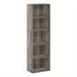 Scranton & Co 5-Tier Reversible Open Shelf Bookcase in French Oak Finish