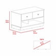 Scranton & Co Engineered Wood Entryway Bench in Black Wengue with Storage
