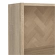 Scranton & Co 2-Shelf Bookcase in Oak with Herringbone Finish