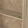 Scranton & Co 2-Shelf Bookcase in Oak with Herringbone Finish