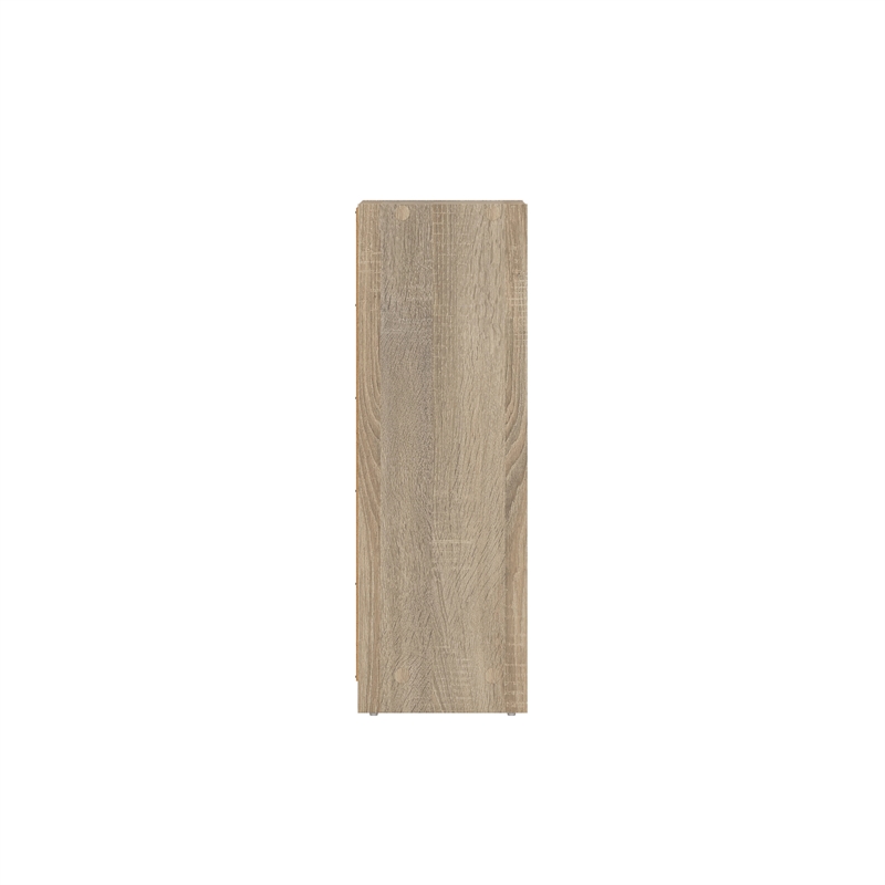 Scranton & Co 2-Shelf Bookcase in Oak with Herringbone Finish
