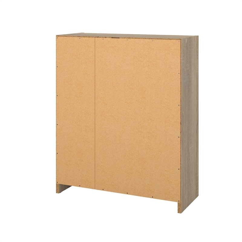 Scranton & Co 2-Shelf Bookcase in Oak with Herringbone Finish