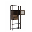Scranton & Co Bamboo Cabinet Bookcase in Cappuccino Finish