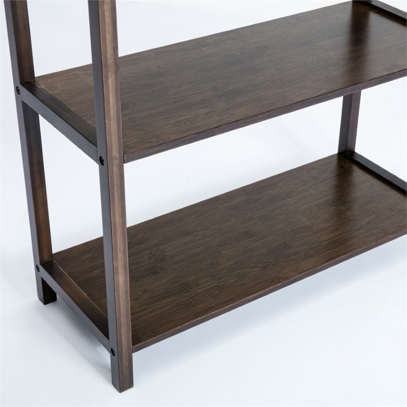 Scranton & Co Bamboo Cabinet Bookcase in Cappuccino Finish
