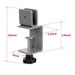 Scranton & Co Adjustable Steel Privacy Panel C-Clamps (Pack of 2)