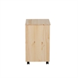 Scranton & Co 6-Drawer Rolling Storage Cart in Unfinished Pine Wood