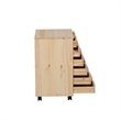 Scranton & Co 6-Drawer Rolling Storage Cart in Unfinished Pine Wood