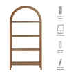Scranton & Co 72-Inch Arched Bookshelf with 4 Shelves in Walnut Finish