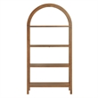 Scranton & Co 72-Inch Arched Bookshelf with 4 Shelves in Walnut Finish