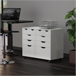 Scranton & Co 4-Drawer Mobile Storage Cabinet in Crisp White