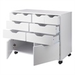 Scranton & Co 4-Drawer Mobile Storage Cabinet in Crisp White