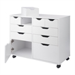 Scranton & Co 4-Drawer Mobile Storage Cabinet in Crisp White