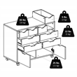 Scranton & Co 4-Drawer Mobile Storage Cabinet in Crisp White