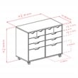 Scranton & Co 4-Drawer Mobile Storage Cabinet in Crisp White