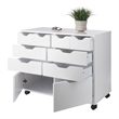 Scranton & Co 4-Drawer Mobile Storage Cabinet in Crisp White