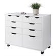 Scranton & Co 4-Drawer Mobile Storage Cabinet in Crisp White